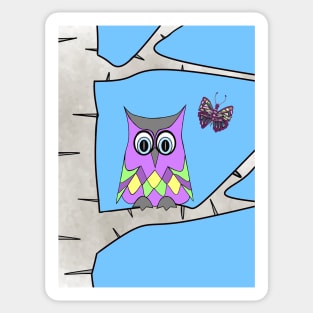 Spring Owl Sticker